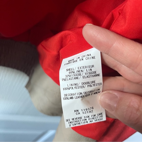 Helmut Lang Lamb Leather 3/4 Sleeve Full Zip Collarless Bomber Jacket Medium - Picture 9 of 14